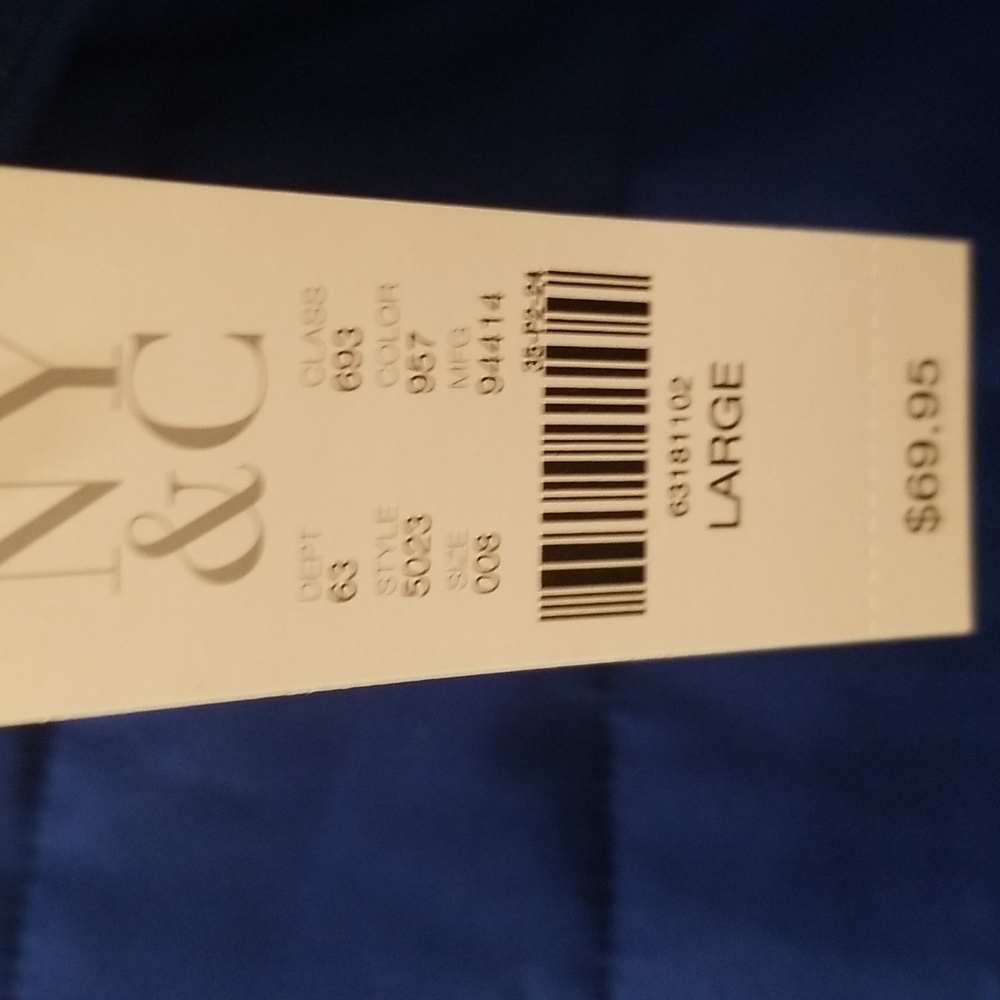 NY&C Ladies blue puffer jacket - Picture 3 of 7